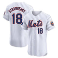 tocy NY.Mets #18 Darryl Strawberry Player White Home Limited Elite Stitched Jerseys