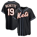 tocy NY.Mets #19 Bo Bichette Player Black Fashion Out Game Stitched Jerseys