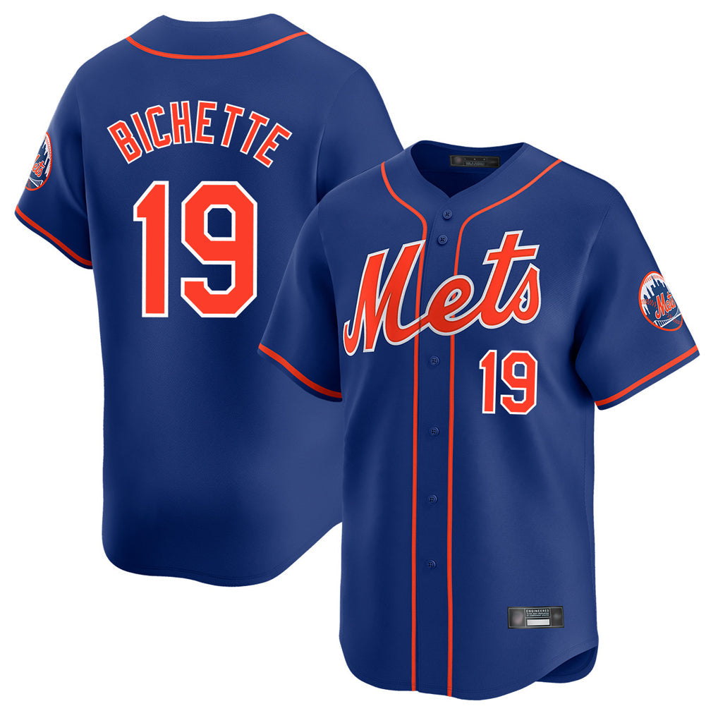 tocy NY.Mets #19 Bo Bichette Player Royal Home Limited Stitched Jerseys