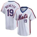 tocy NY.Mets #19 Bo Bichette Player White Cooperstown Collection T-shirt Game Stitched Jerseys