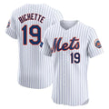tocy NY.Mets #19 Bo Bichette Player White Home Limited Elite Stitched Jerseys