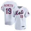 tocy NY.Mets #19 Bo Bichette Player White Home Limited Stitched Jerseys