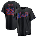 tocy NY.Mets #22 Juan Soto Player Black Alternate Home Game Stitched Jerseys