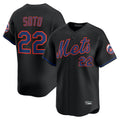 tocy NY.Mets #22 Juan Soto Player Black Alternate Home Limited Stitched Jerseys