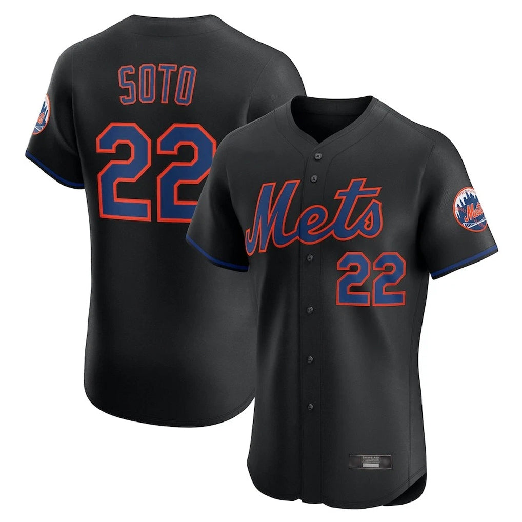 tocy NY.Mets #22 Juan Soto Player Black Home Limited Elite Stitched Jerseys