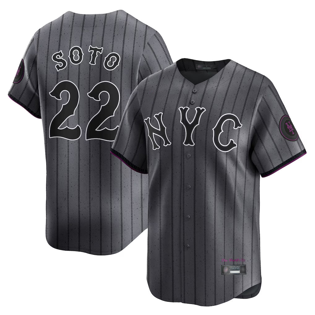 tocy NY.Mets #22 Juan Soto Player Gray City Connect Limited Stitched Jerseys