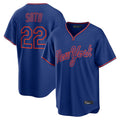 tocy NY.Mets #22 Juan Soto Player Royal T-shirt Home Game Stitched Jerseys
