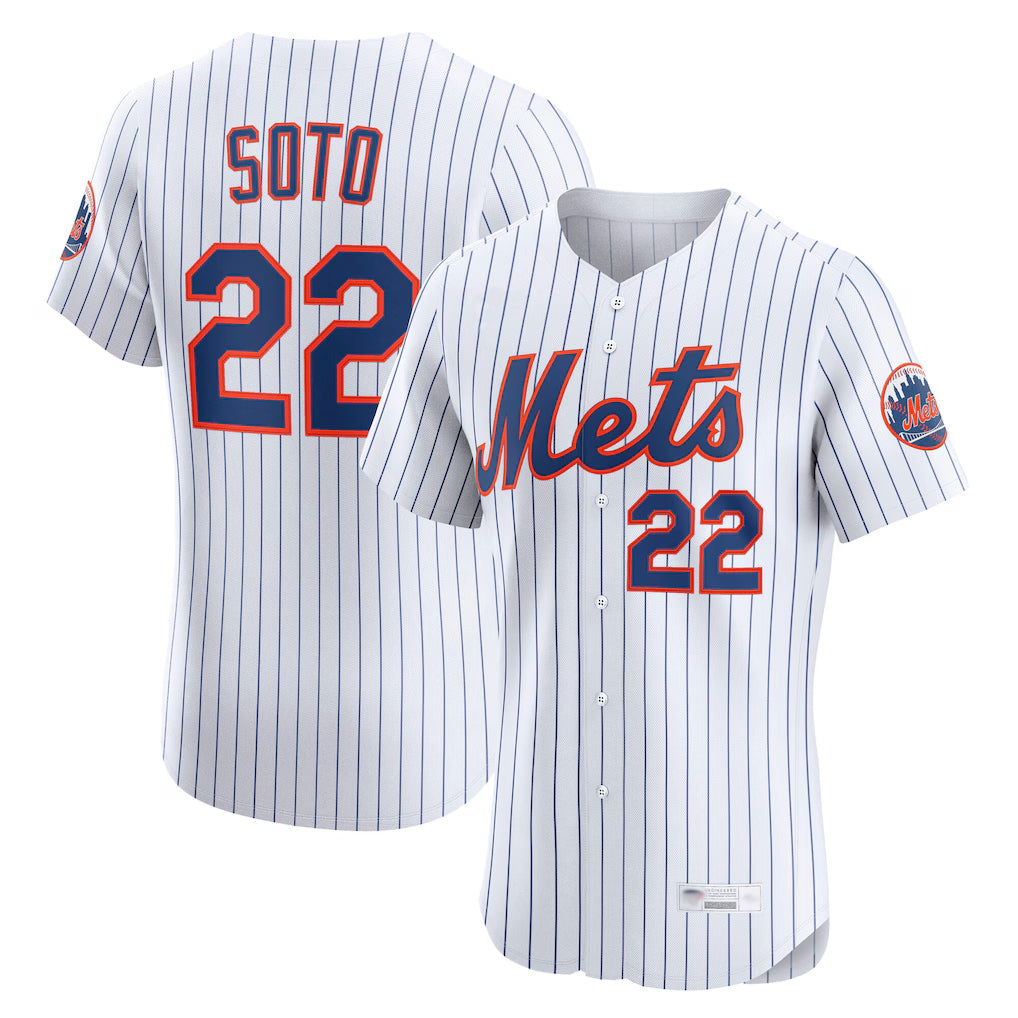 tocy NY.Mets #22 Juan Soto Player White Home Limited Elite Stitched Jerseys