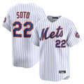 tocy NY.Mets #22 Juan Soto Player White Home Limited Stitched Jerseys