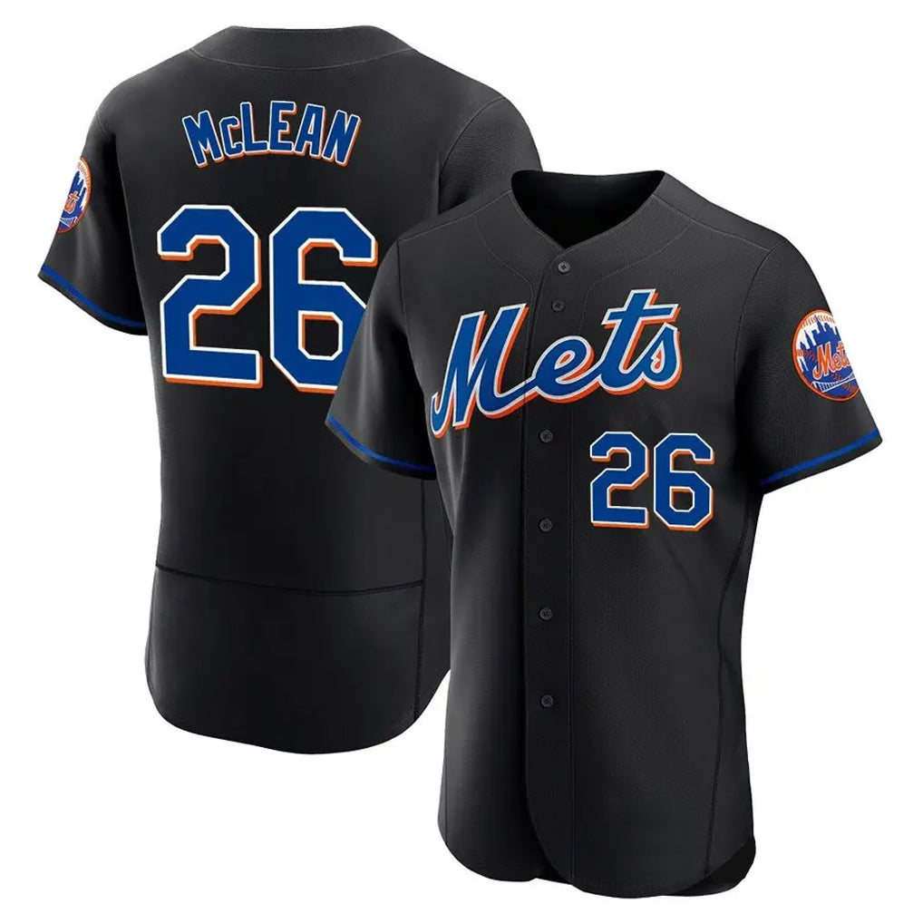 tocy NY.Mets #26 Nolan McLean Player Black Replica Home Limited Elite Stitched Jerseys