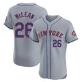 tocy NY.Mets #26 Nolan McLean Player Gray Road Limited Elite Home Stitched Jerseys