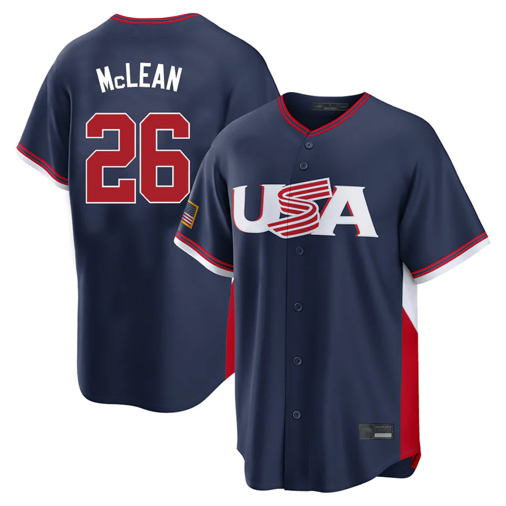 tocy NY.Mets #26 Nolan McLean Player Navy USA 2026 World Classic Home Limited Stitched Jerseys
