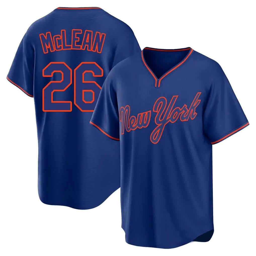 tocy NY.Mets #26 Nolan McLean Player Royal T-shirt Home Game Stitched Jerseys