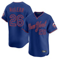 tocy NY.Mets #26 Nolan McLean Player Royal T-shirt Home Limited Elite Stitched Jerseys