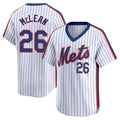 tocy NY.Mets #26 Nolan McLean Player White Cooperstown Collection T-shirt Game Stitched Jerseys