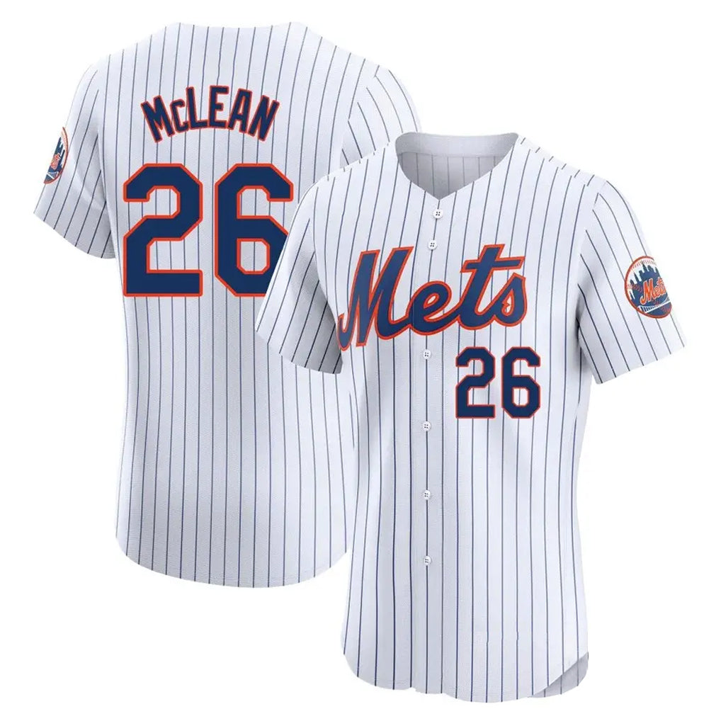 tocy NY.Mets #26 Nolan McLean Player White Home Limited Elite Stitched Jerseys