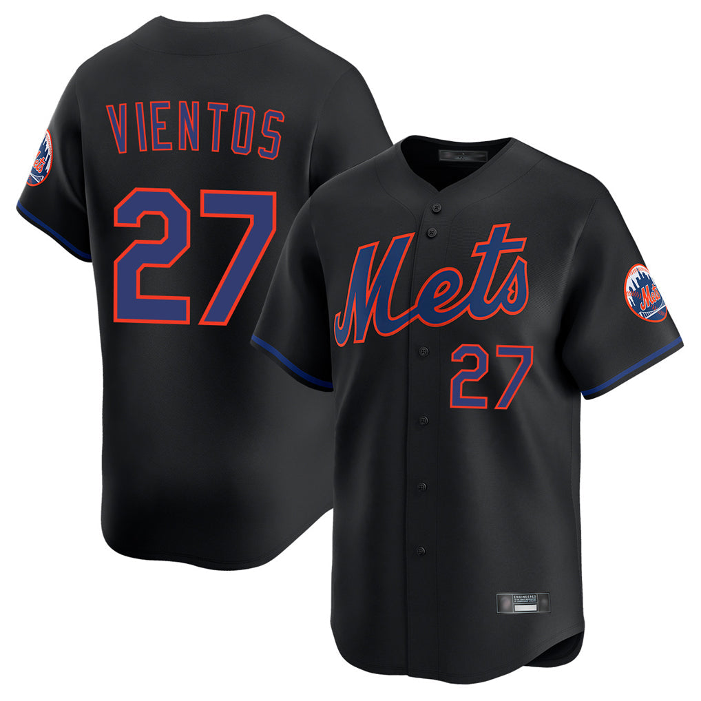 tocy NY.Mets #27 Mark Vientos Player Black Alternate Home Limited Stitched Jerseys