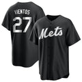 tocy NY.Mets #27 Mark Vientos Player Black Home Game Stitched Jerseys