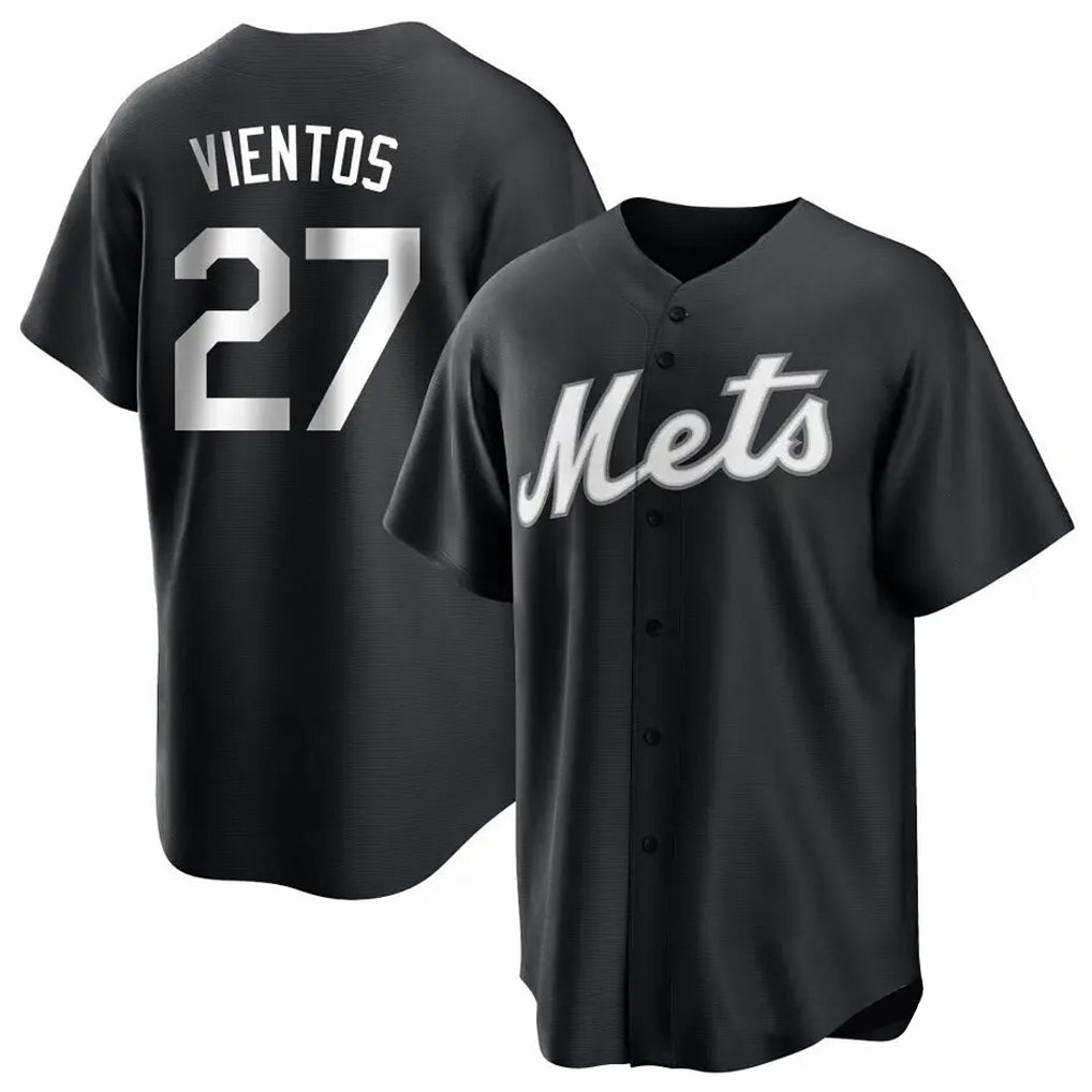 tocy NY.Mets #27 Mark Vientos Player Black Home Game Stitched Jerseys