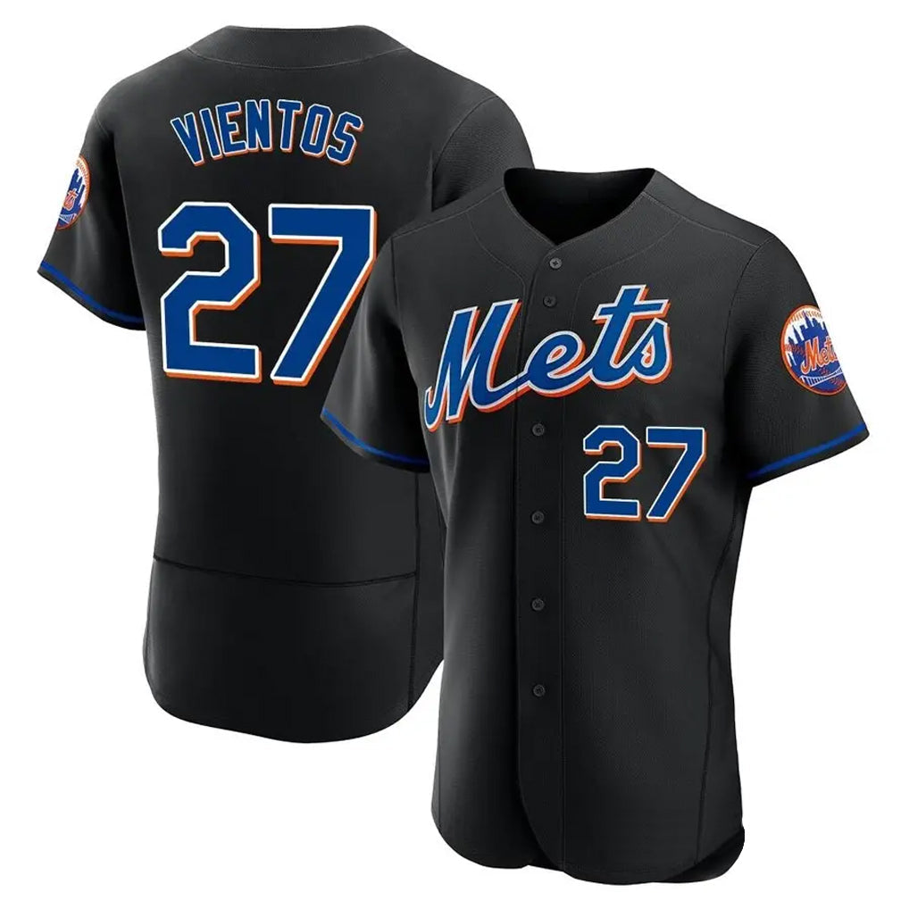 tocy NY.Mets #27 Mark Vientos Player Black Replica Home Limited Elite Stitched Jerseys