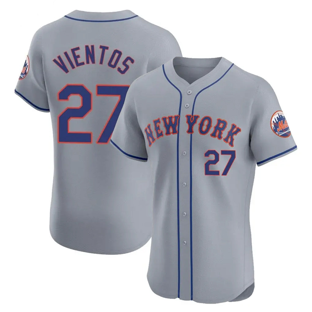 tocy NY.Mets #27 Mark Vientos Player Gray Road Limited Elite Home Stitched Jerseys