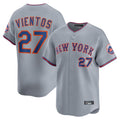tocy NY.Mets #27 Mark Vientos Player Gray Road Limited Home Stitched Jerseys