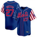 tocy NY.Mets #27 Mark Vientos Player Royal 2025 Independence Day Vapor Premier Limited  Stitched Jerseys