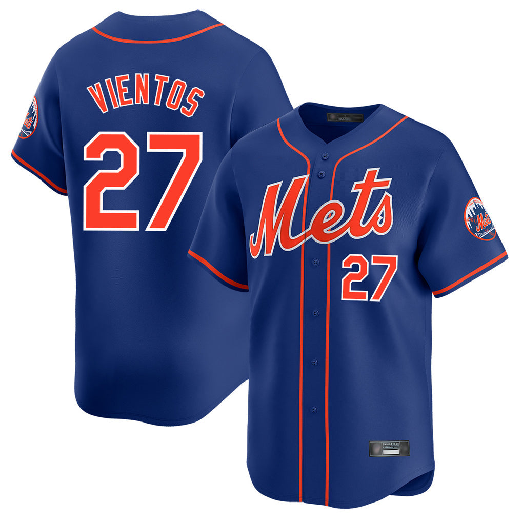 tocy NY.Mets #27 Mark Vientos Player Royal Home Limited Stitched Jerseys