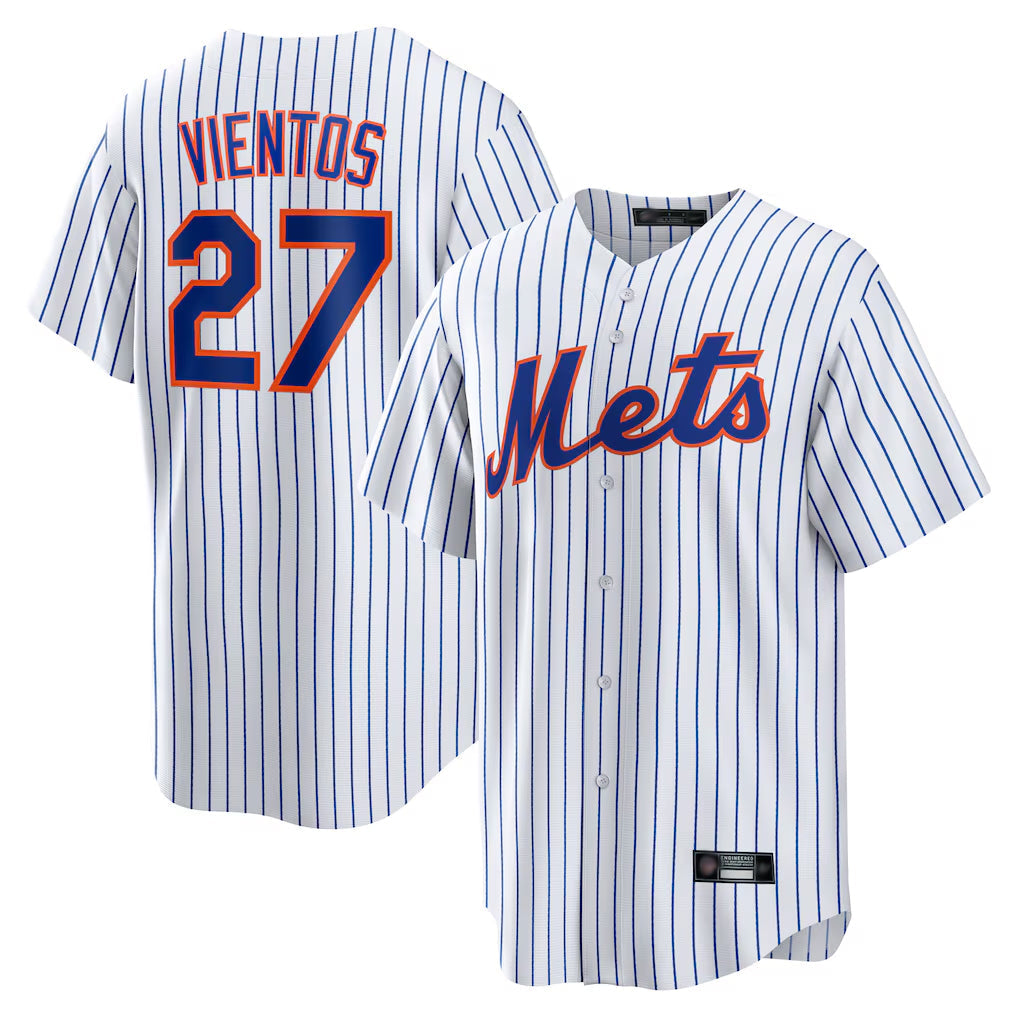 tocy NY.Mets #27 Mark Vientos Player White Home Game Stitched Jerseys