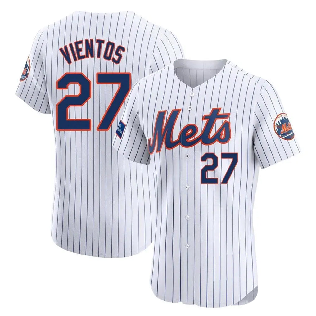 tocy NY.Mets #27 Mark Vientos Player White Home Limited Elite Stitched Jerseys