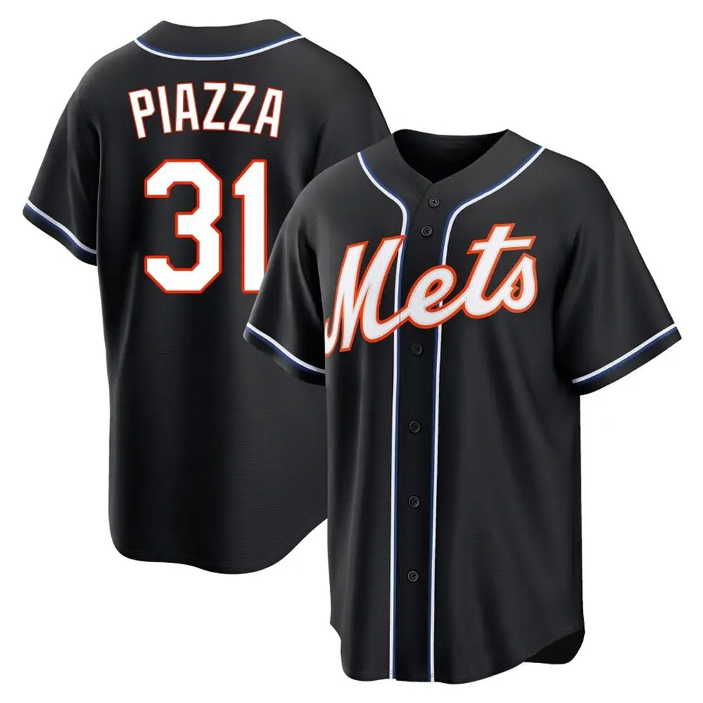 tocy NY.Mets #31 Mike Piazza Player Black Fashion Out Game Stitched Jerseys