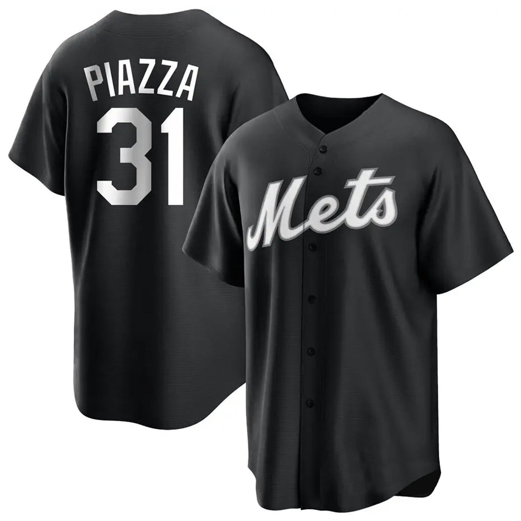 tocy NY.Mets #31 Mike Piazza Player Black Home Game Stitched Jerseys
