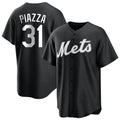 tocy NY.Mets #31 Mike Piazza Player Black Home Game Stitched Jerseys