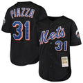 tocy NY.Mets #31 Mike Piazza Player Black Mitchell & Ness Cooperstown Collection Home Limited Stitched Jerseys