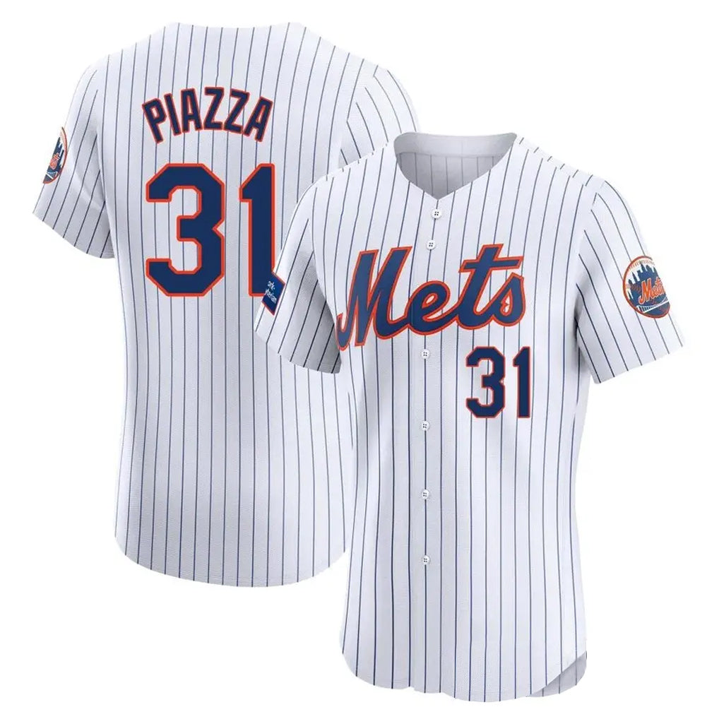 tocy NY.Mets #31 Mike Piazza Player White Home Limited Elite Stitched Jerseys