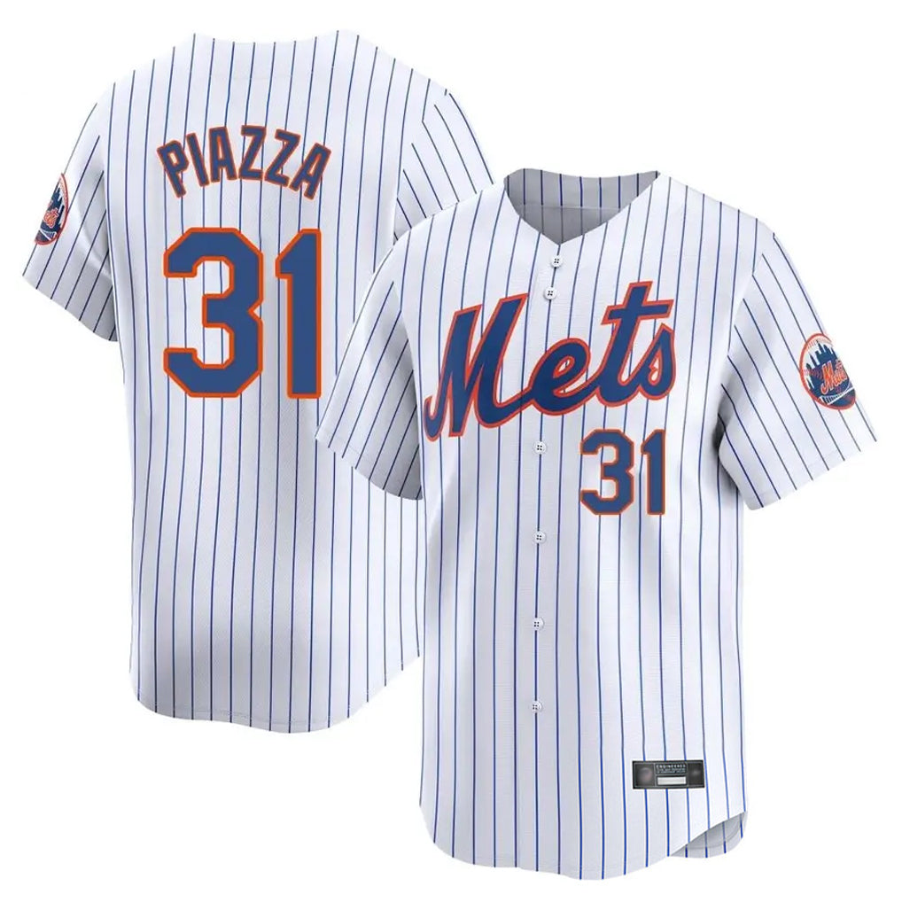 tocy NY.Mets #31 Mike Piazza Player White Home Replica Stitched Jerseys