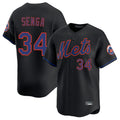 tocy NY.Mets #34 Kodai Senga Player Black Alternate Home Limited Stitched Jerseys