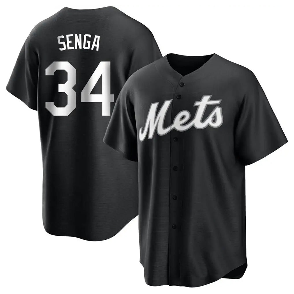 tocy NY.Mets #34 Kodai Senga Player Black Home Game Stitched Jerseys