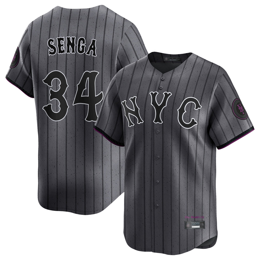 tocy NY.Mets #34 Kodai Senga Player Gray City Connect Limited Stitched Jerseys