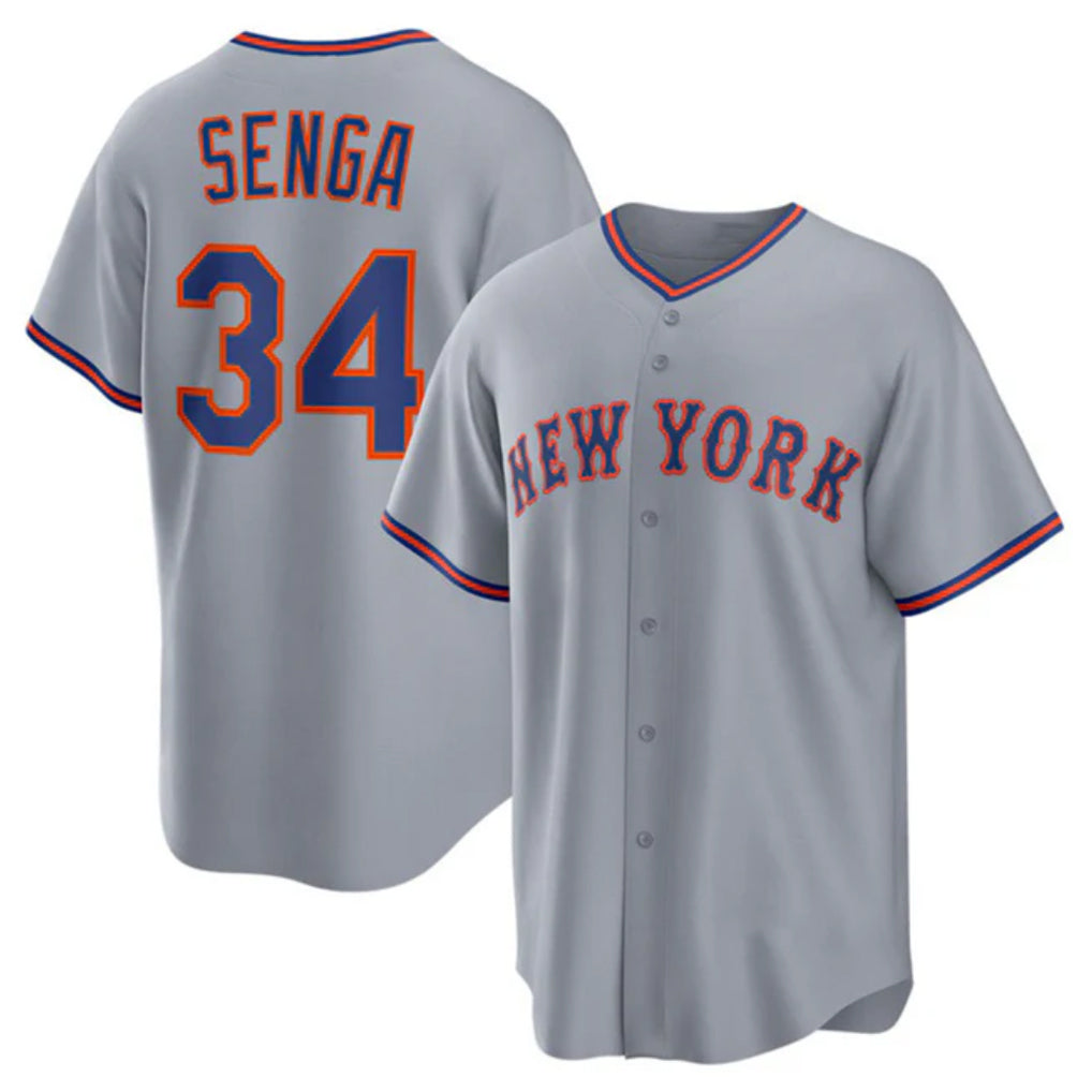 tocy NY.Mets #34 Kodai Senga Player Gray Road Home Game Stitched Jerseys
