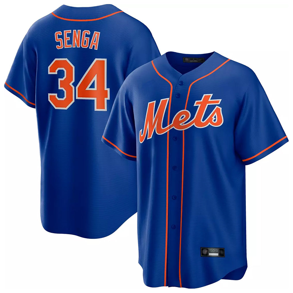 tocy NY.Mets #34 Kodai Senga Player Royal Home Game Stitched Jerseys