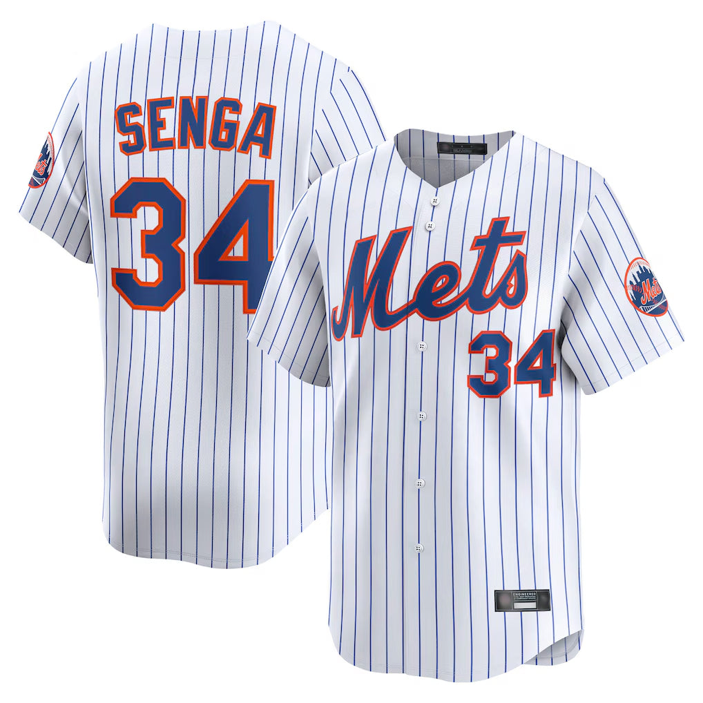 tocy NY.Mets #34 Kodai Senga Player White Home Limited Stitched Jerseys