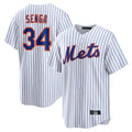 tocy NY.Mets #34 Kodai Senga Player White Home Replica Stitched Jerseys