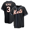 tocy NY.Mets #3 Carson Benge Player Black Fashion Out Game Stitched Jerseys