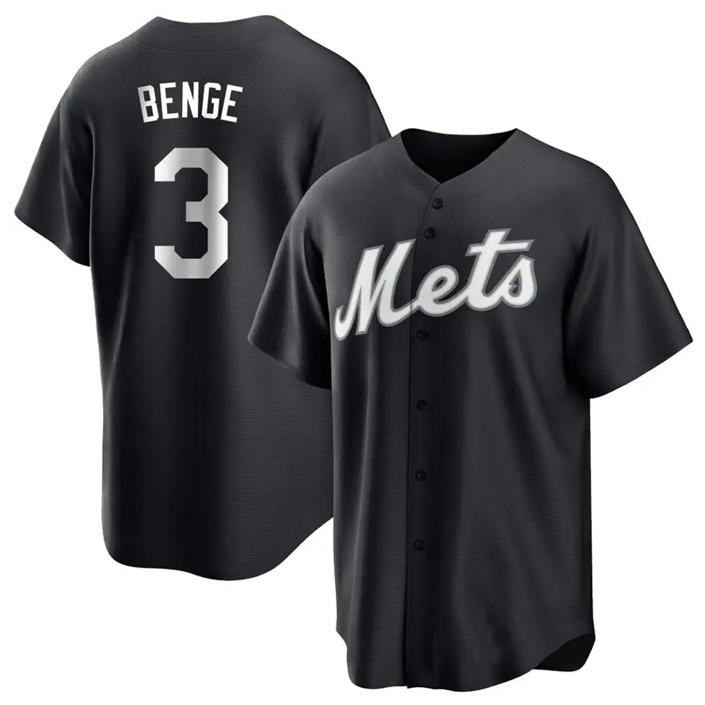 tocy NY.Mets #3 Carson Benge Player Black Home Game Stitched Jerseys