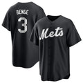 tocy NY.Mets #3 Carson Benge Player Black Home Game Stitched Jerseys