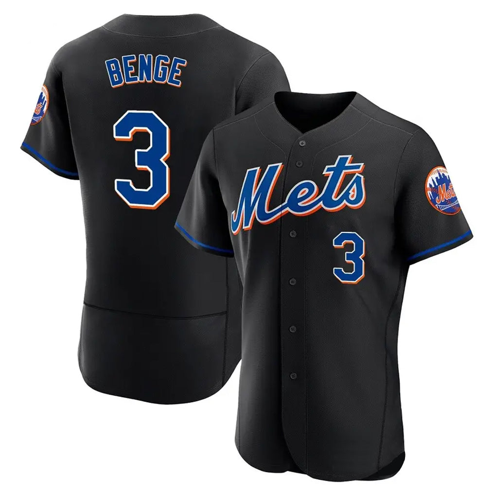 tocy NY.Mets #3 Carson Benge Player Black Replica Home Limited Elite Stitched Jerseys