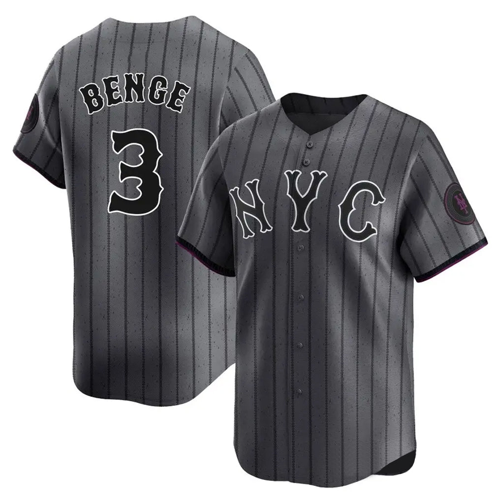 tocy NY.Mets #3 Carson Benge Player Gray City Connect Limited Stitched Jerseys