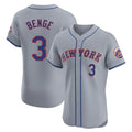 tocy NY.Mets #3 Carson Benge Player Gray Road Limited Elite Home Stitched Jerseys