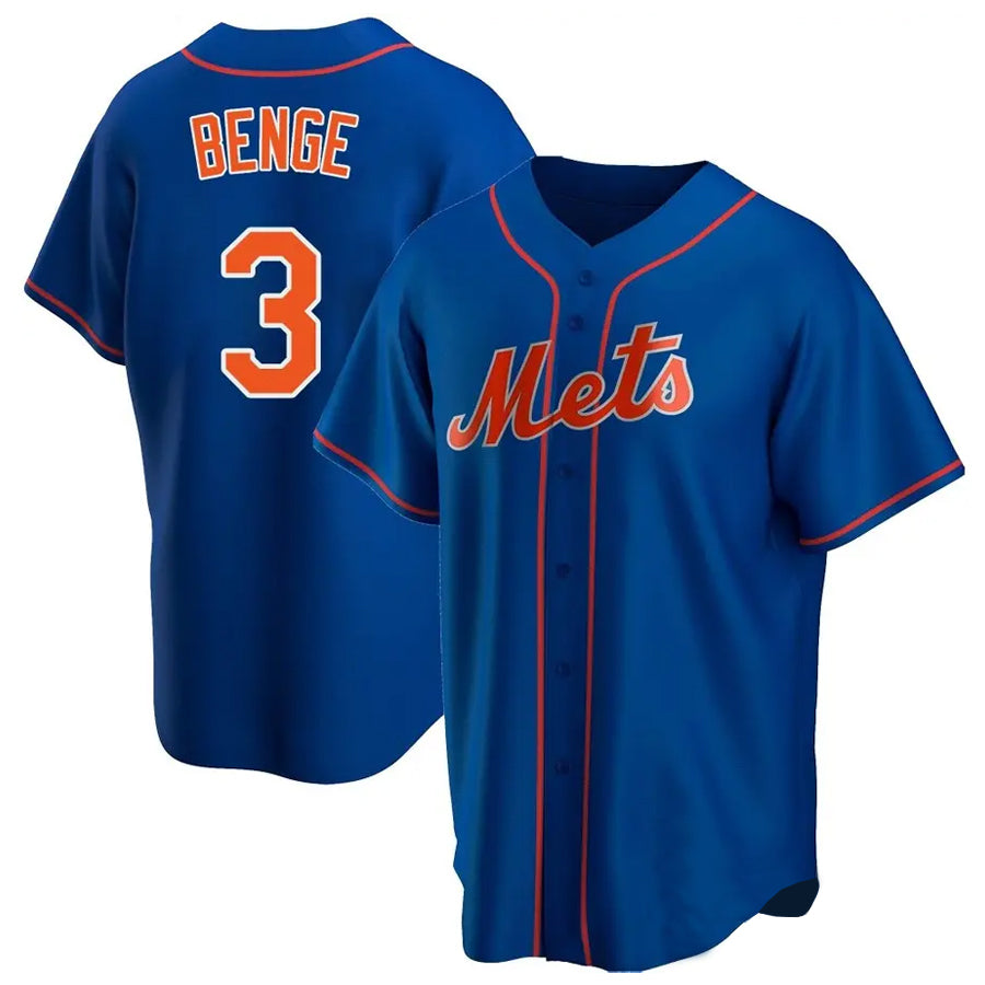 tocy NY.Mets #3 Carson Benge Player Royal Home Game Stitched Jerseys